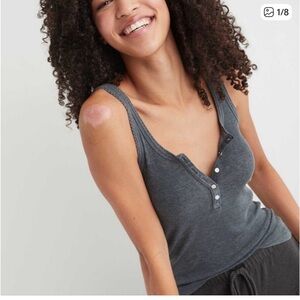 Aerie button Henley Tank Top
